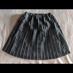 Kathy Ireland Grey A-Line Pleated Skirt